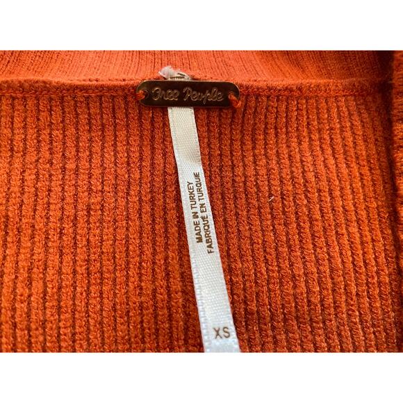 Free People Burnt Orange Oakleigh Oversized Boyfriend Sweater Vest, Size XS - Picture 10 of 16